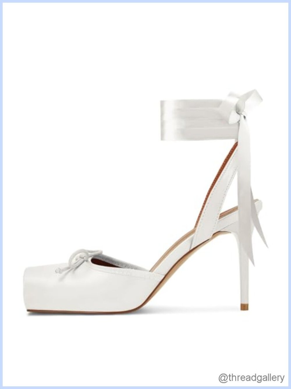 Satin Ballet Heels Lace Up Stiletto Square Toe Slingback Pumps Party Shoes